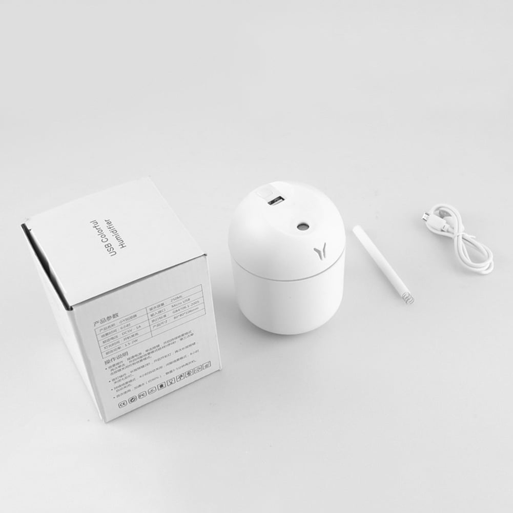 Alloet LED Light Air Humidifier Portable Supplies Fragrance Diffuser for Home (White)