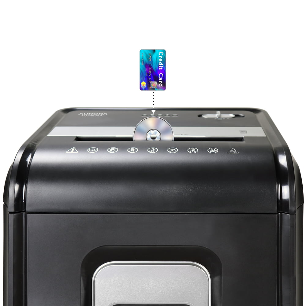 Aurora AU1880XA Heavy Duty Anti-Jam 18-Sheet Crosscut Shredder/60 Min Run Time/ 7-Gallon Pullout Basket and Casters