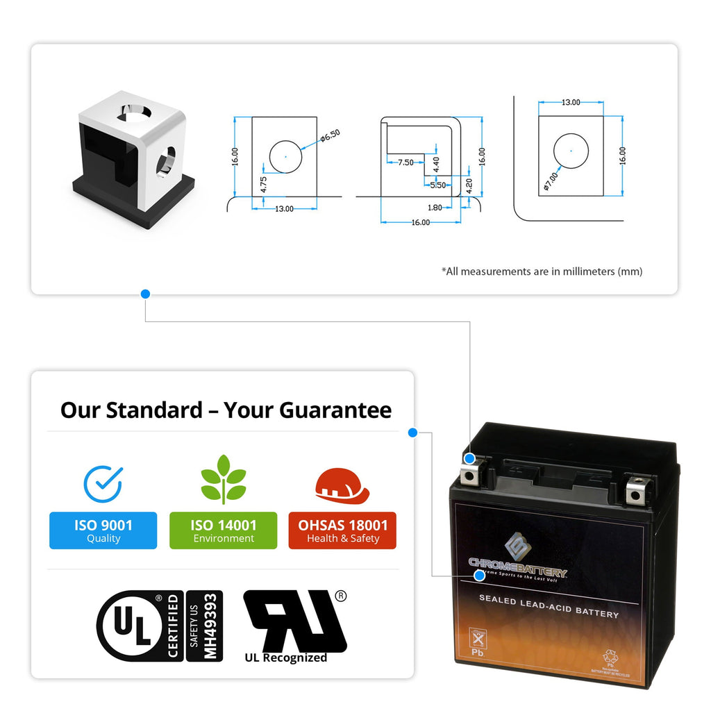 Ytx20Ch-Bs High Performance - Maintenance Free - Sealed Agm Motorcycle Battery