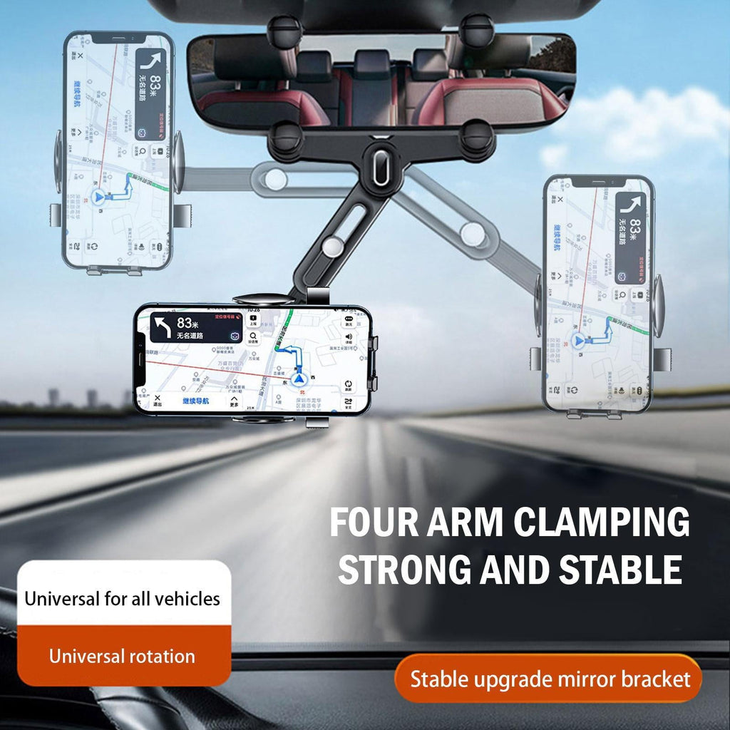 RIWPKFH Car Rearview Mirror Phone Holder Adjustable Phone Holder Mount for Mobile Phone GPS Support Stand Car Gadget Accessories
