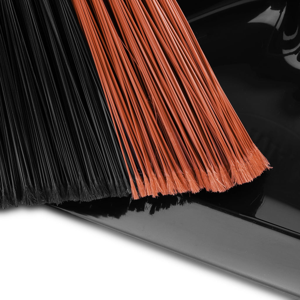 Libman Indoor-Outdoor Angle Broom with Dust Pan, Powder Coated Steel Handle, 905