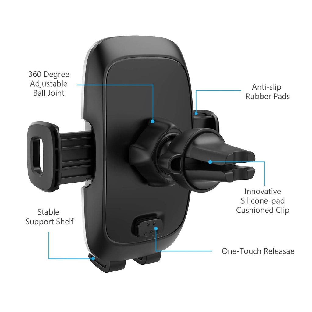 Phone Holder for Car, WizGear Air Vent Swift-Grip Phone Holder for Car, Cell Phone Car Mount Air Vent Holder for Any Smartphone with Twist Lock Base