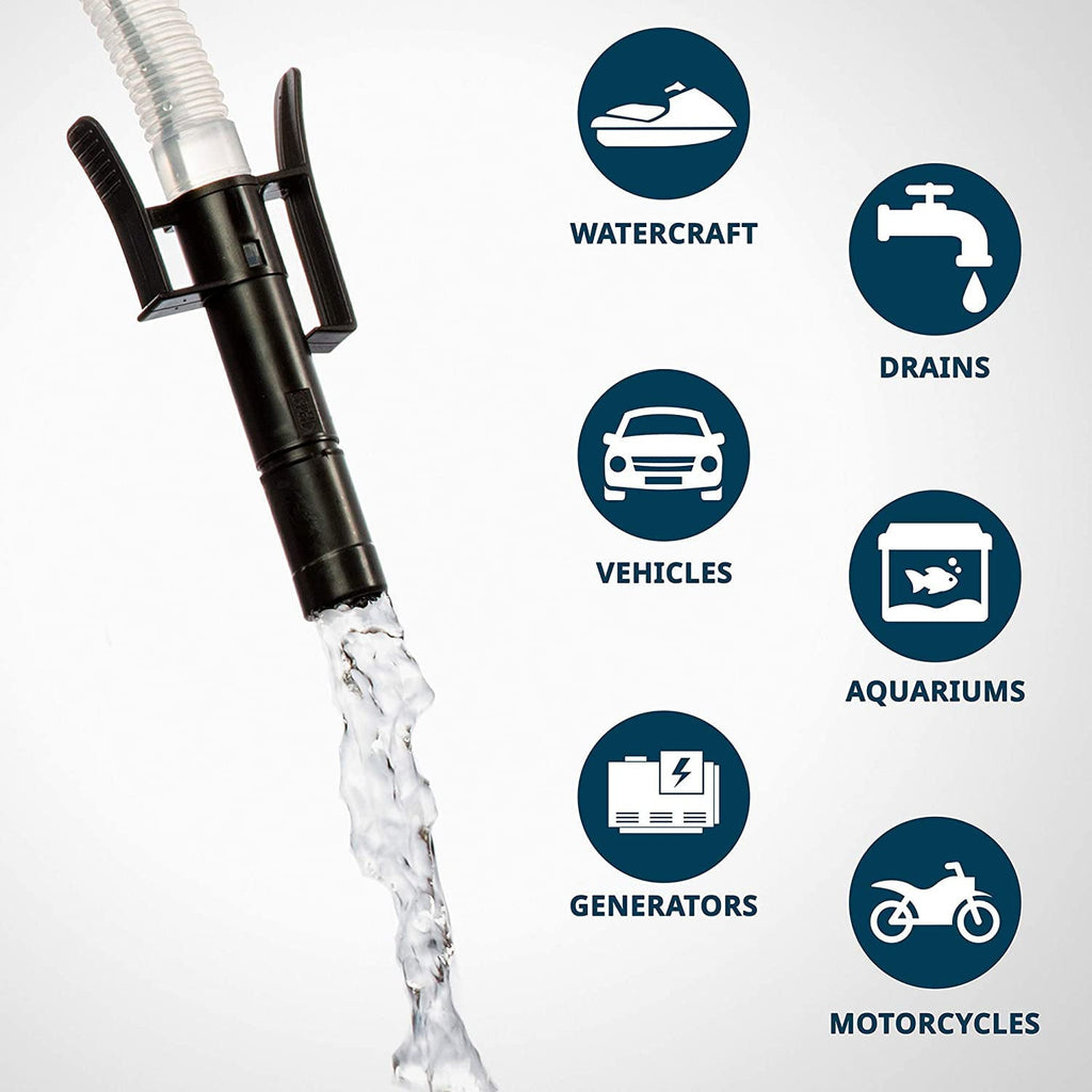 Jumbl Fuel Transfer Pump, Battery-Powered, 2.3 gal/Min Liquid Transfer for Water & More - Gray