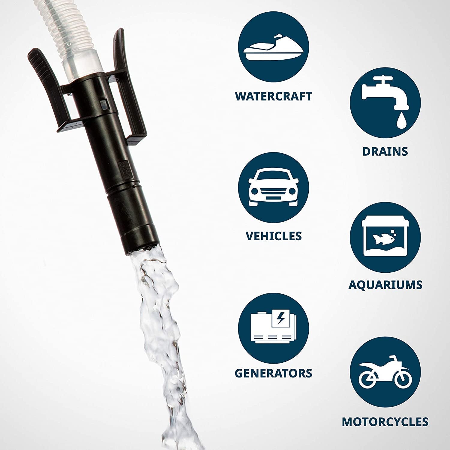 Jumbl Fuel Transfer Pump, Battery-Powered, 2.3 gal/Min Liquid Transfer for Water & More - Gray