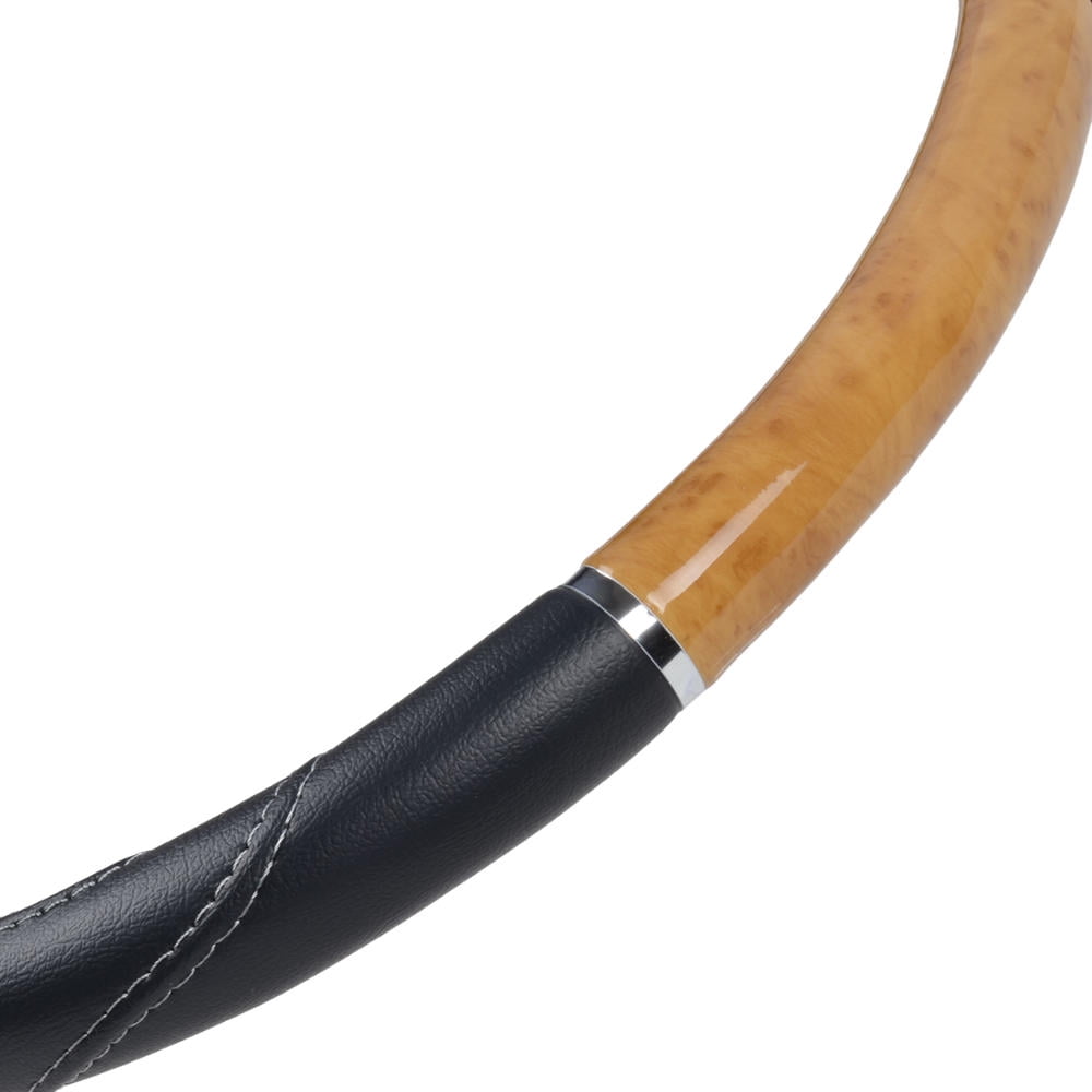Motor Trend Premium 18" Inch Heavy-Duty Truck Wooden Steering Wheel Covers, Automotive Accessories