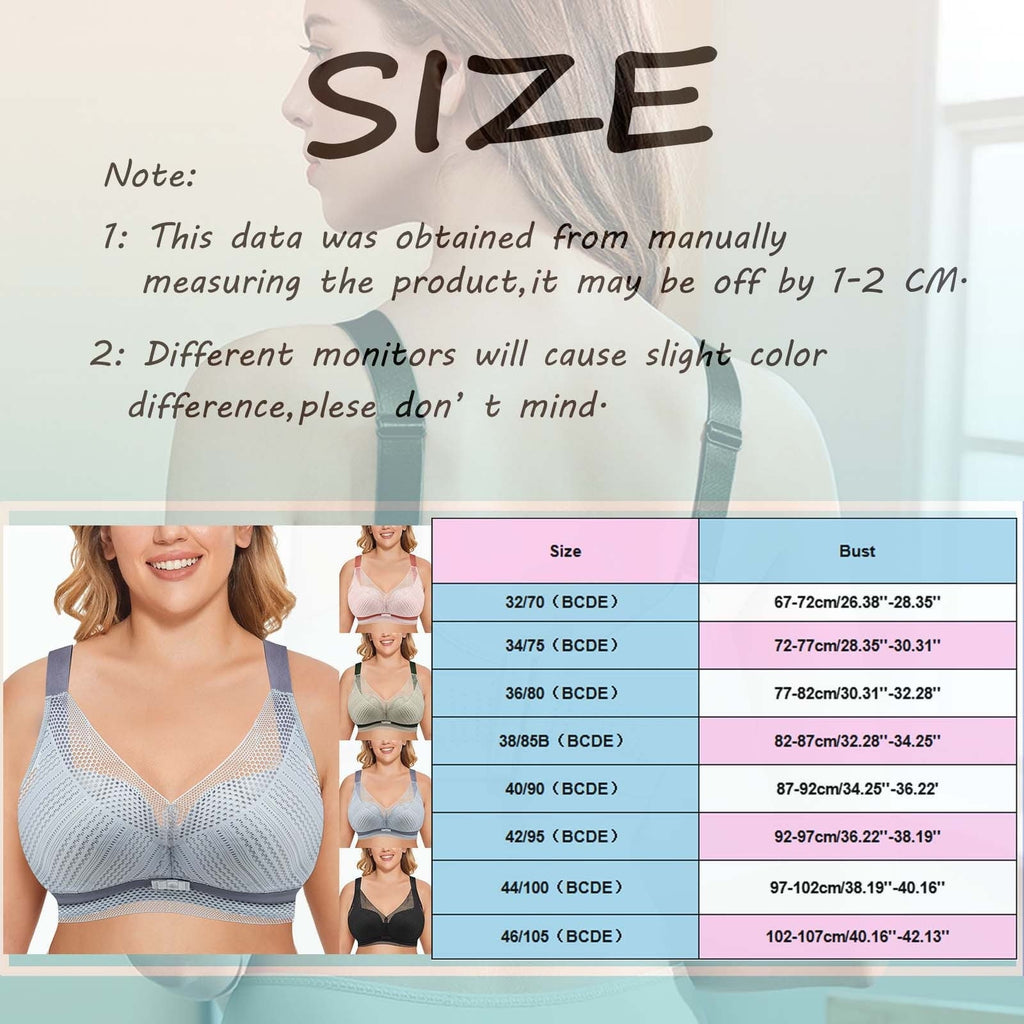 TOWED22 Womens Wireless Bra,Women's Balconette Bra Push Up Underwire Unlined See Bras Plus Size A,34/75B