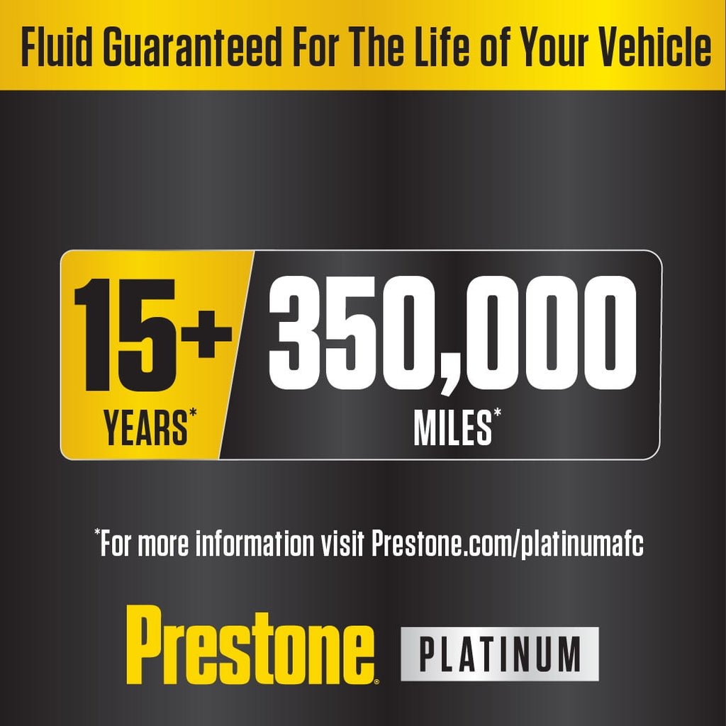 Prestone Platinum Univ Antifreeze+Coolant; 15yr/350k Mi, 1G - Ready to Use 50/50