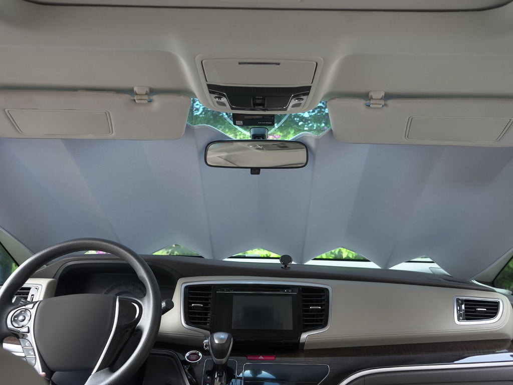 Auto Drive Universal Fit Windshield Silver Sunlight Reflecting Accordion Sunshade AD021700S-1 1 Pack, 63" x 28.5"