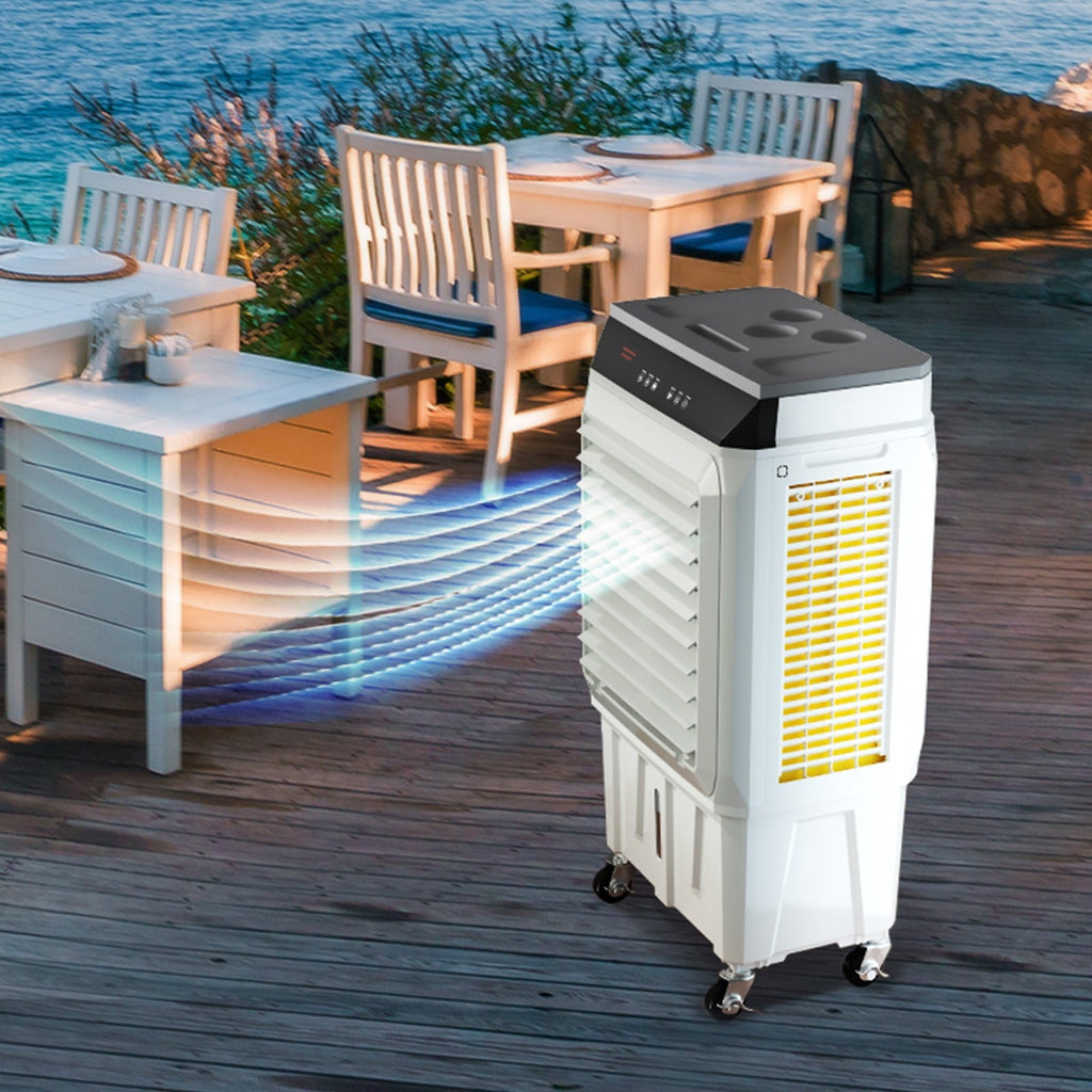 BENTISM Evaporative Cooler Swamp Cooler 3-in-1 2100 CFM 7 Gal 12h Timer Air Humidifier