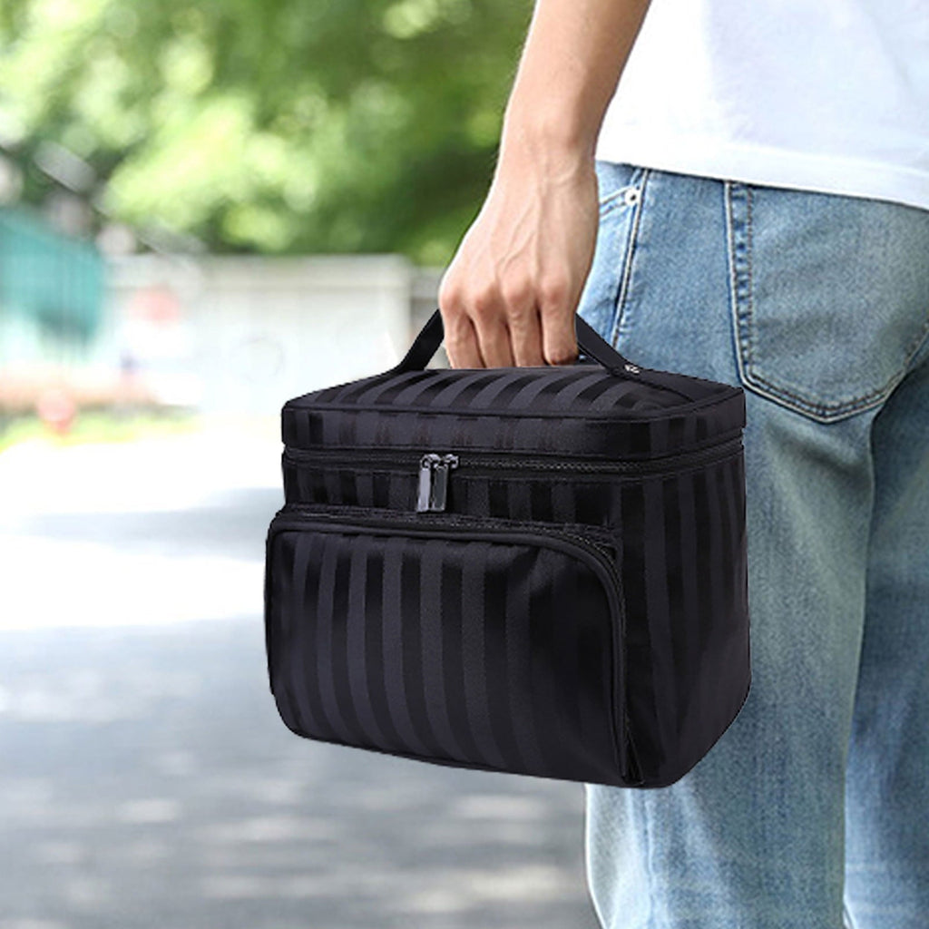 EEEkit Portable Makeup Travel Case, Waterproof Toiletry Storage Bag with Mirror for Women