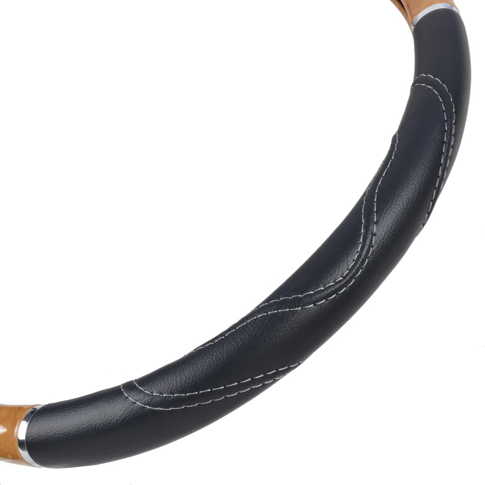 Motor Trend Premium 18" Inch Heavy-Duty Truck Wooden Steering Wheel Covers, Automotive Accessories