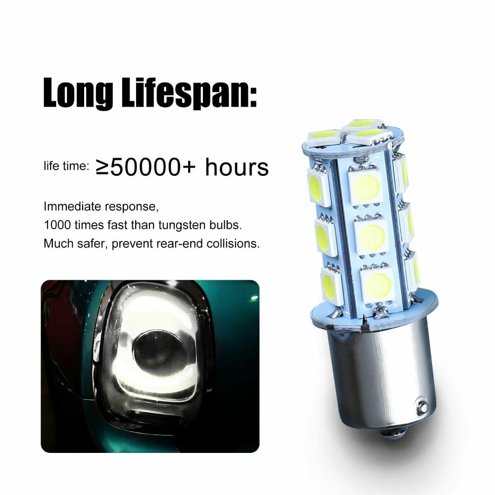 20 Pcs RV Interior LED Light Bulbs, EEEkit BA15S 1156 Bright 7506 1141 1003 13-SMD-5050 6000K, Pure White Replacement Lamps,for Car Rear Turn Signal Lights Interior RV Camper 12V