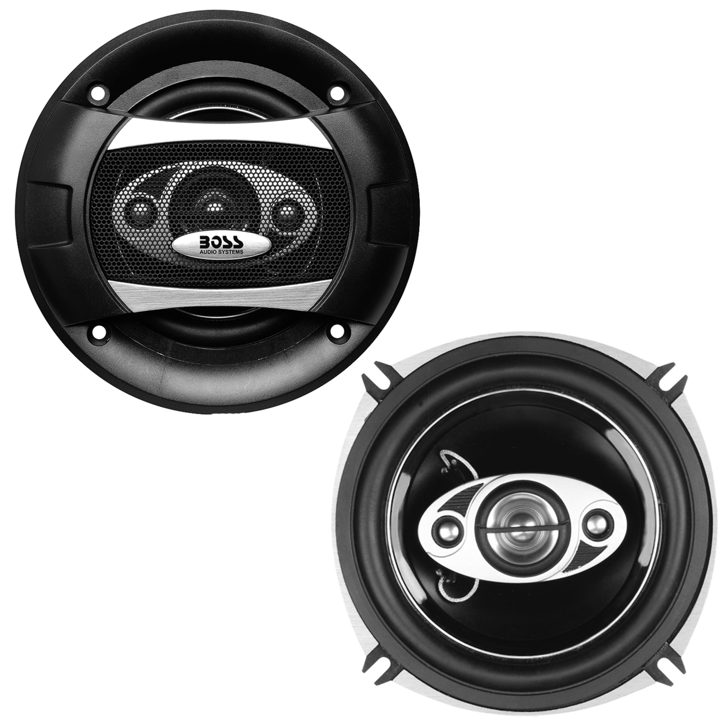 BOSS Audio Systems P55.4C Phantom Series 5.25 Inch Car Stereo Door Speakers - 300 Watts Max, 4 Way, Full Range Audio, Tweeters, Coaxial, Sold in Pairs