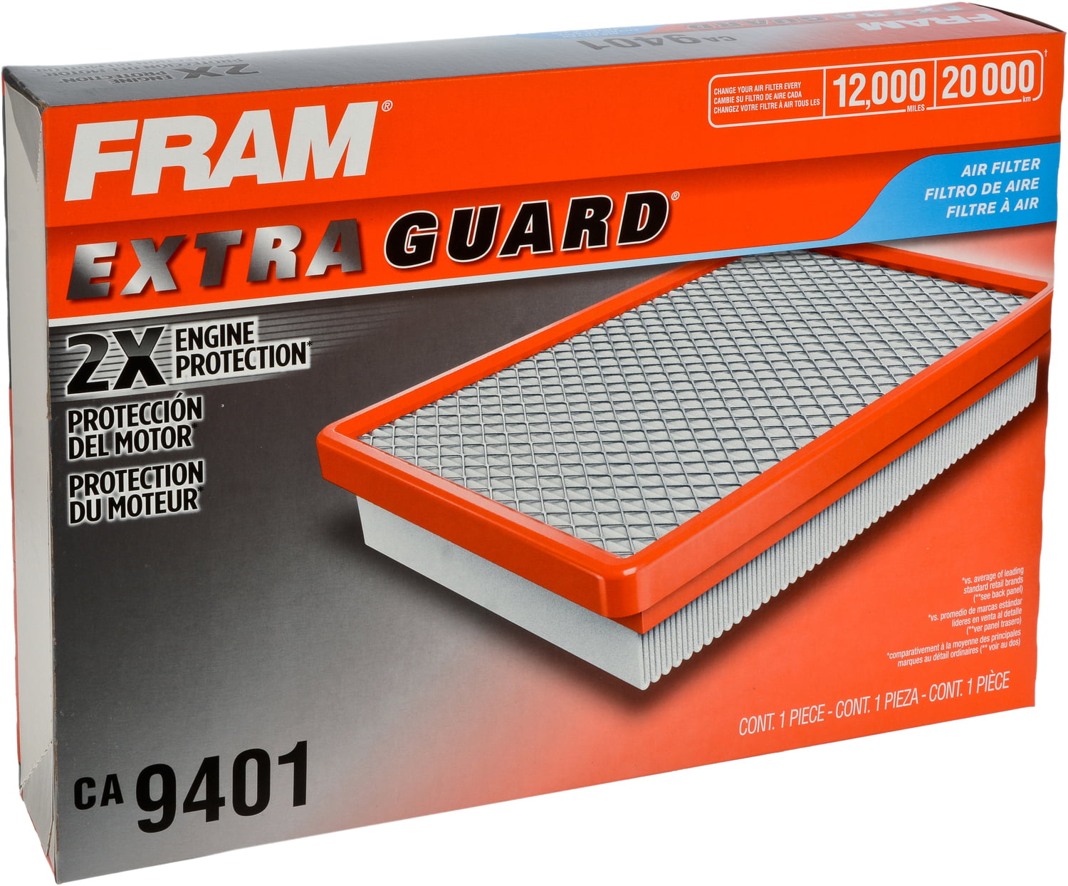 FRAM Extra Guard CA9401 Engine Air Filter for Select Chrysler, Dodge and Ram Vehicles Fits select: 2013-2018 RAM 1500, 2002-2012 DODGE RAM 1500