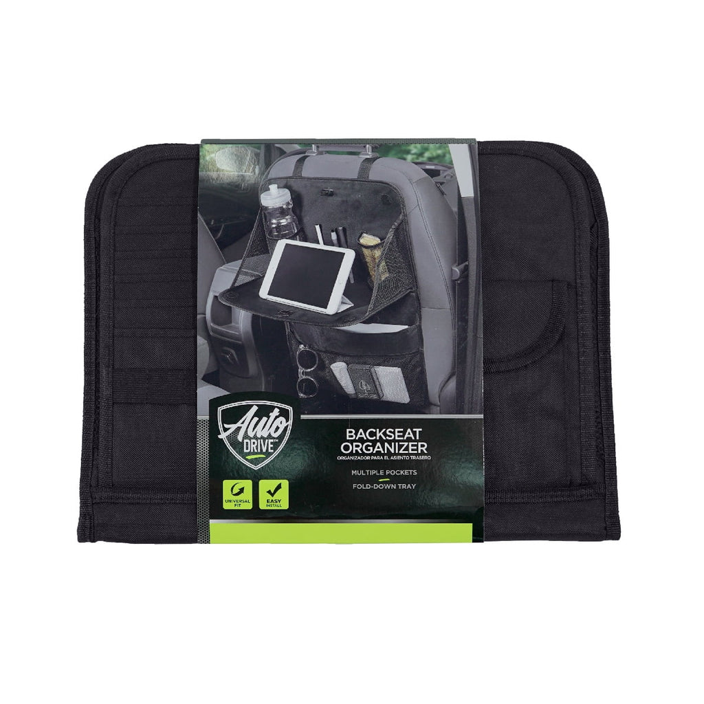 Auto Drive Black Multi-Pocket Backseat Organizer Fits On All Type Vehicles 1 Pack, 23.43"*15.16"