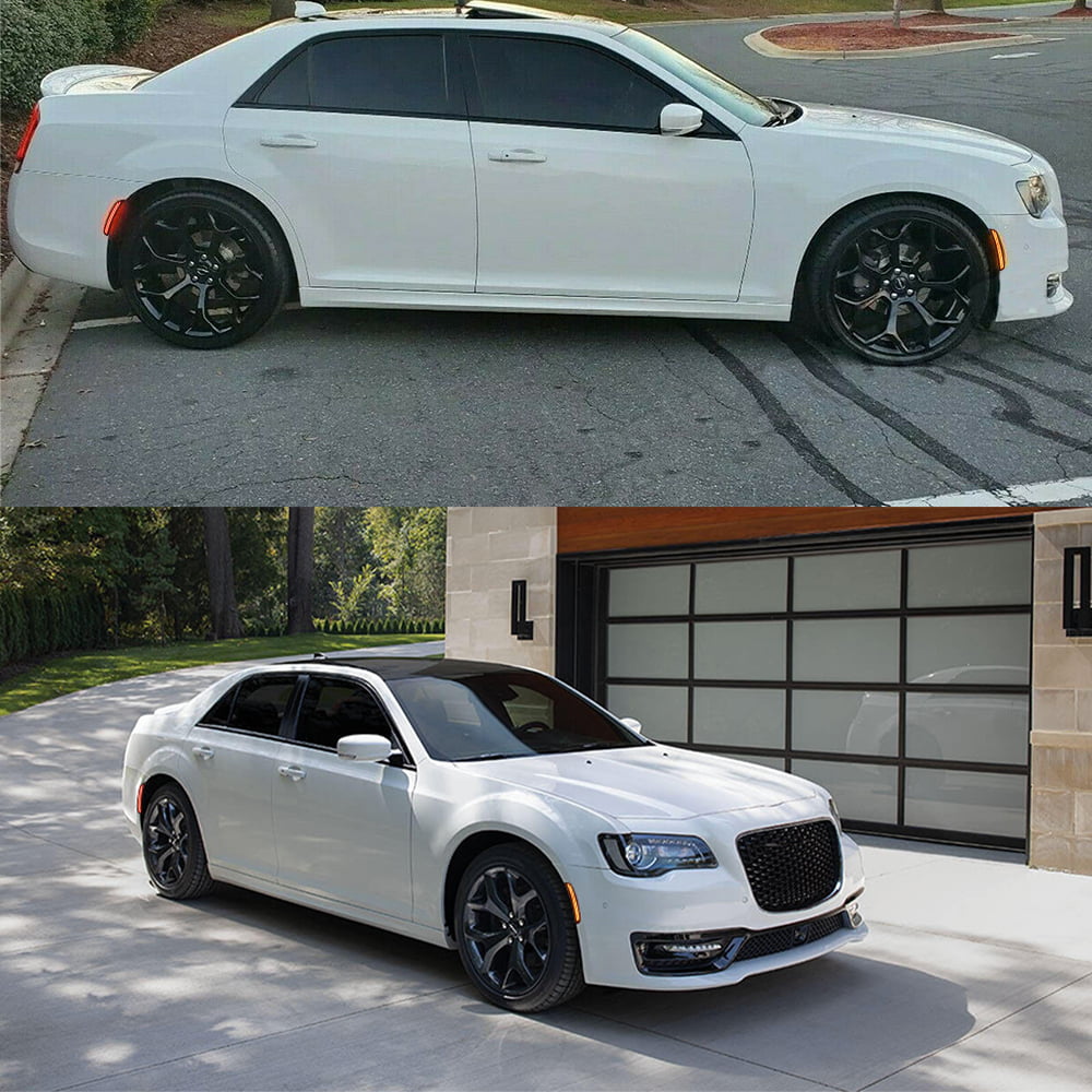 LED Side Marker Light for 2015-2021 Chrysler 300, Smoked Lens Amber/Red