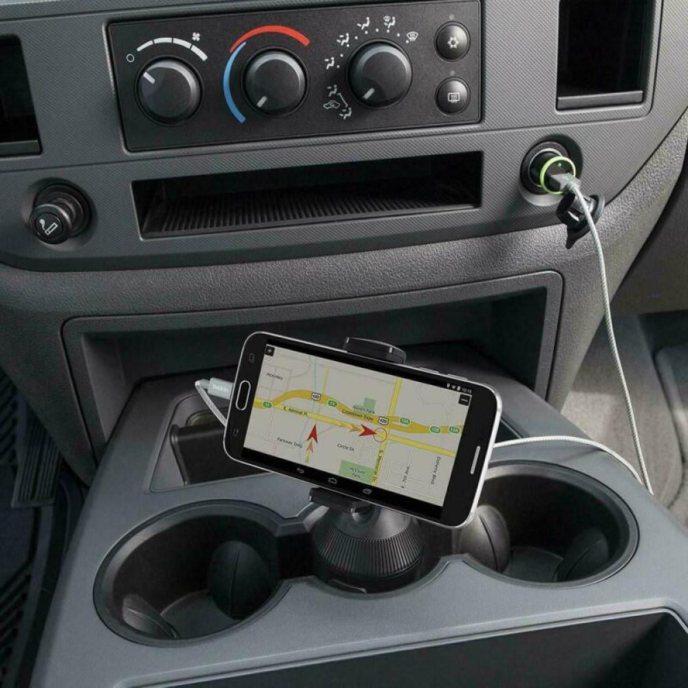 360 Degree Rotatable Adjustable Weather Cup Holder Car Mount Tech Holder for Cell Phone,Black