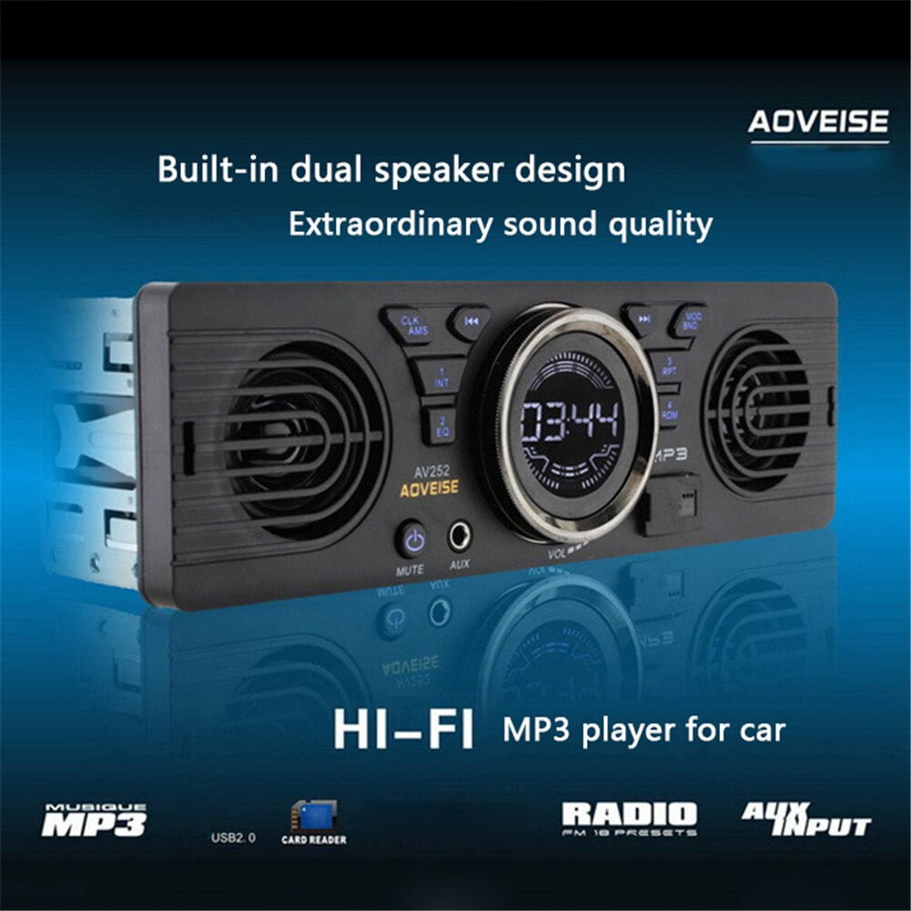 PolarLander Single one Din car Stereo Car Audio Auto radio FM USB SD AUX IN built-in 2 speakers Bluetooth Car Stereos Radios MP3 player