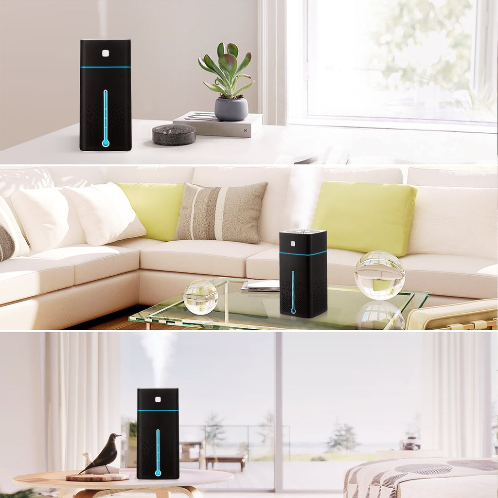 Portable 1000ML Air Humidifier USB Changing Cool Mist Diffuser for Home Car with 7 Color LED Light
