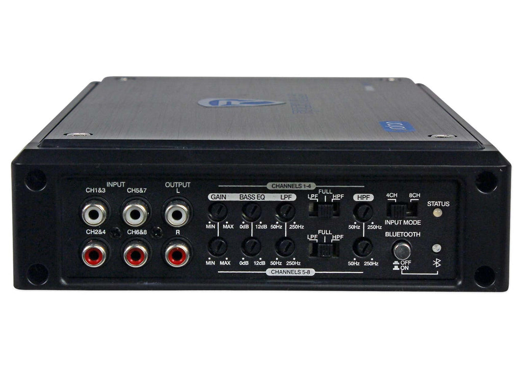 Rockville RXM8BTB 8 Channel 1500 Watt Bluetooth Car Stereo Amplifier Amp
