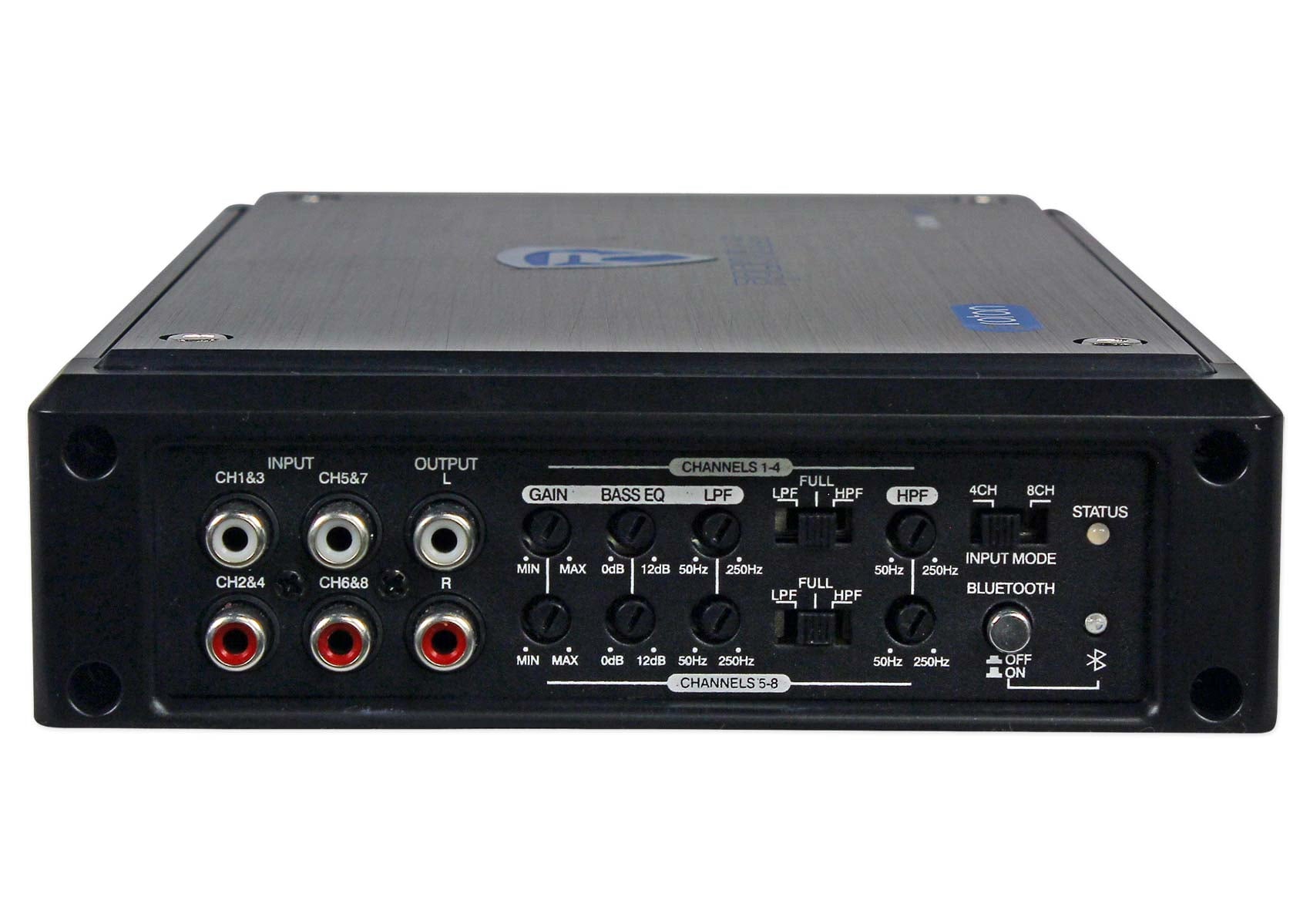 Rockville RXM8BTB 8 Channel 1500 Watt Bluetooth Car Stereo Amplifier Amp