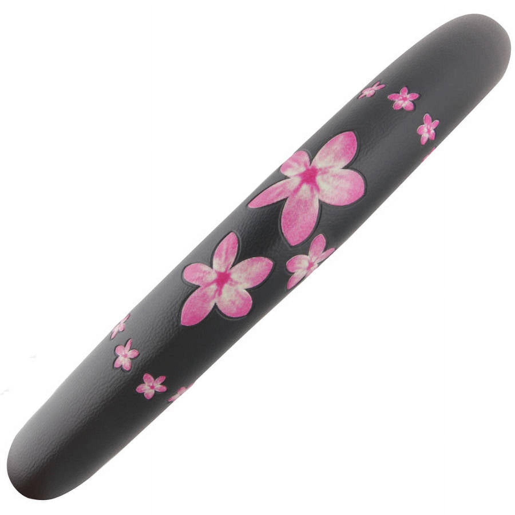 BDK Pink Floral Design Car Steering Wheel Cover, Standard Size 14.5 to 15.5"