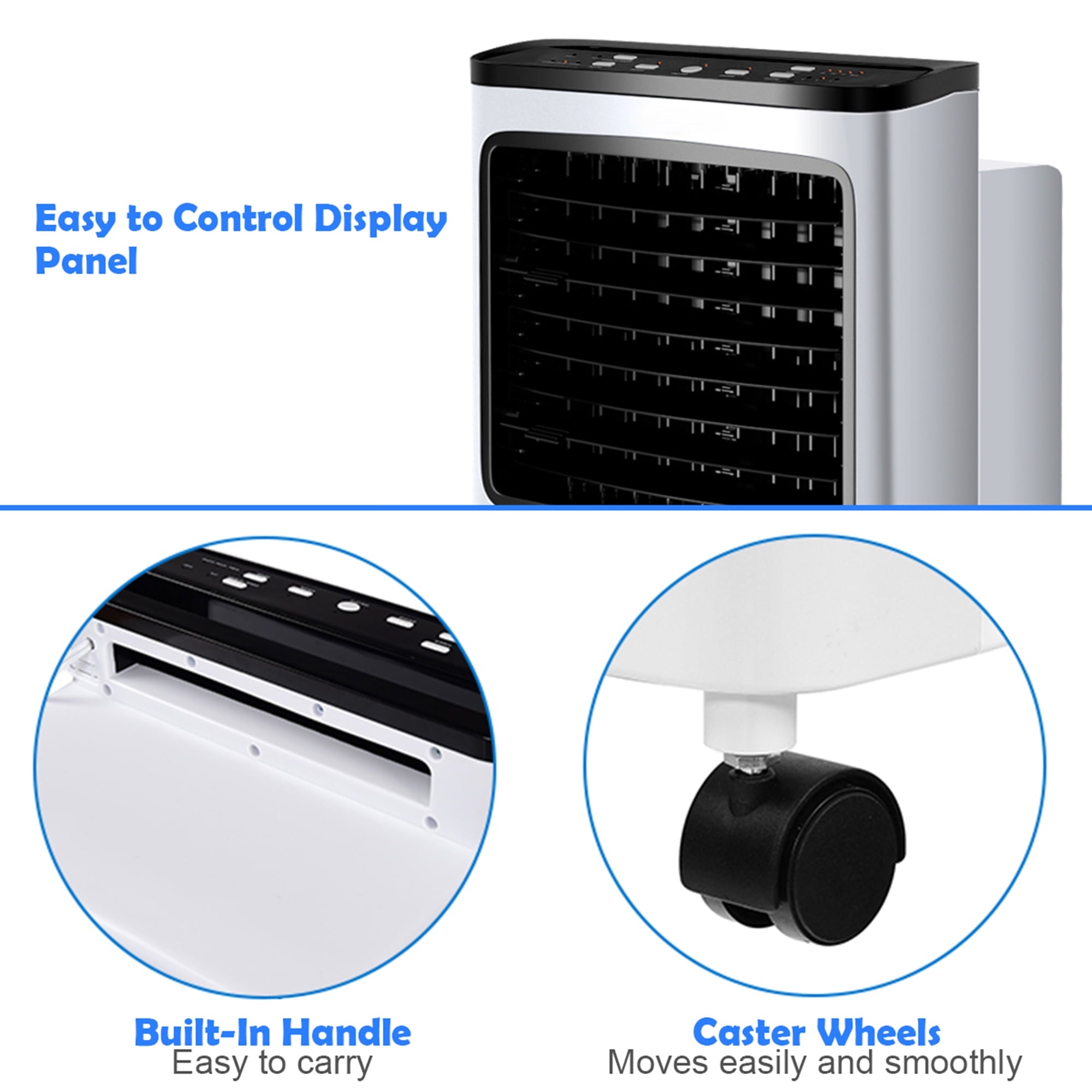 Gymax Evaporative Air Cooler Fan w/ 3 Modes and Speeds Home Office