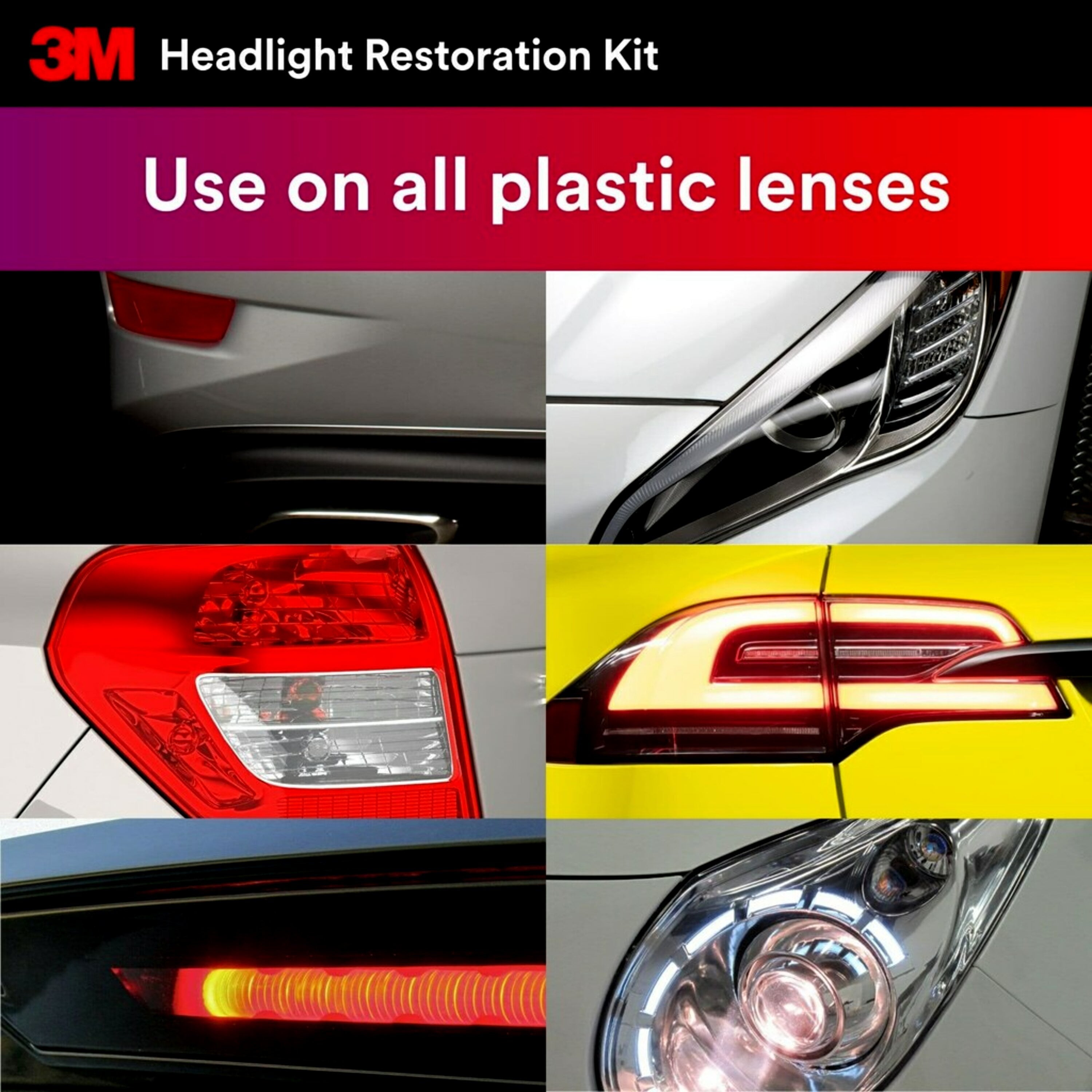 3M Automotive Headlight Restoration Kit, Restore and Protect, Clear, 1 Pack