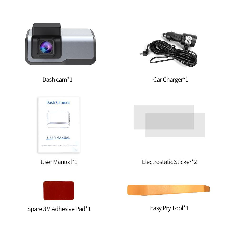 Ecomoment Car Dash Cam Front, Dash Cam for Cars, 2.5K Full HD Dashcam Camera with Night Vision, Loop Recording, G-Sensor,Parking Mode, 160° Wide Angle FOV, WDR,Support 128GB Max，Black