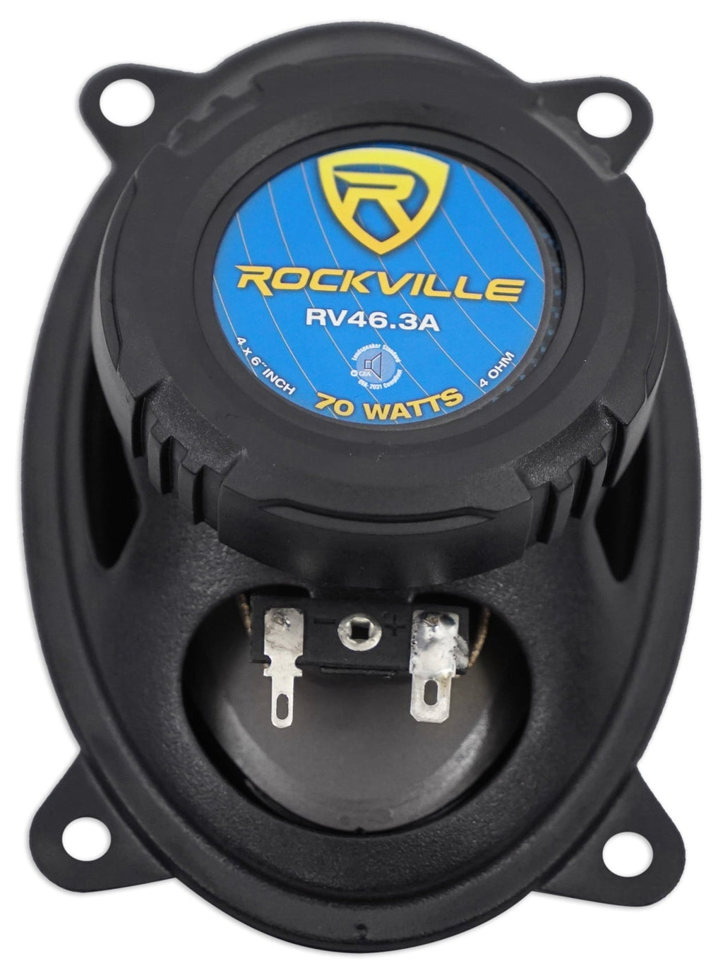 (4) Rockville RV46.3A 4x6" 3-Way Car Speakers 1000 Watts/140 Watts RMS CEA Rated