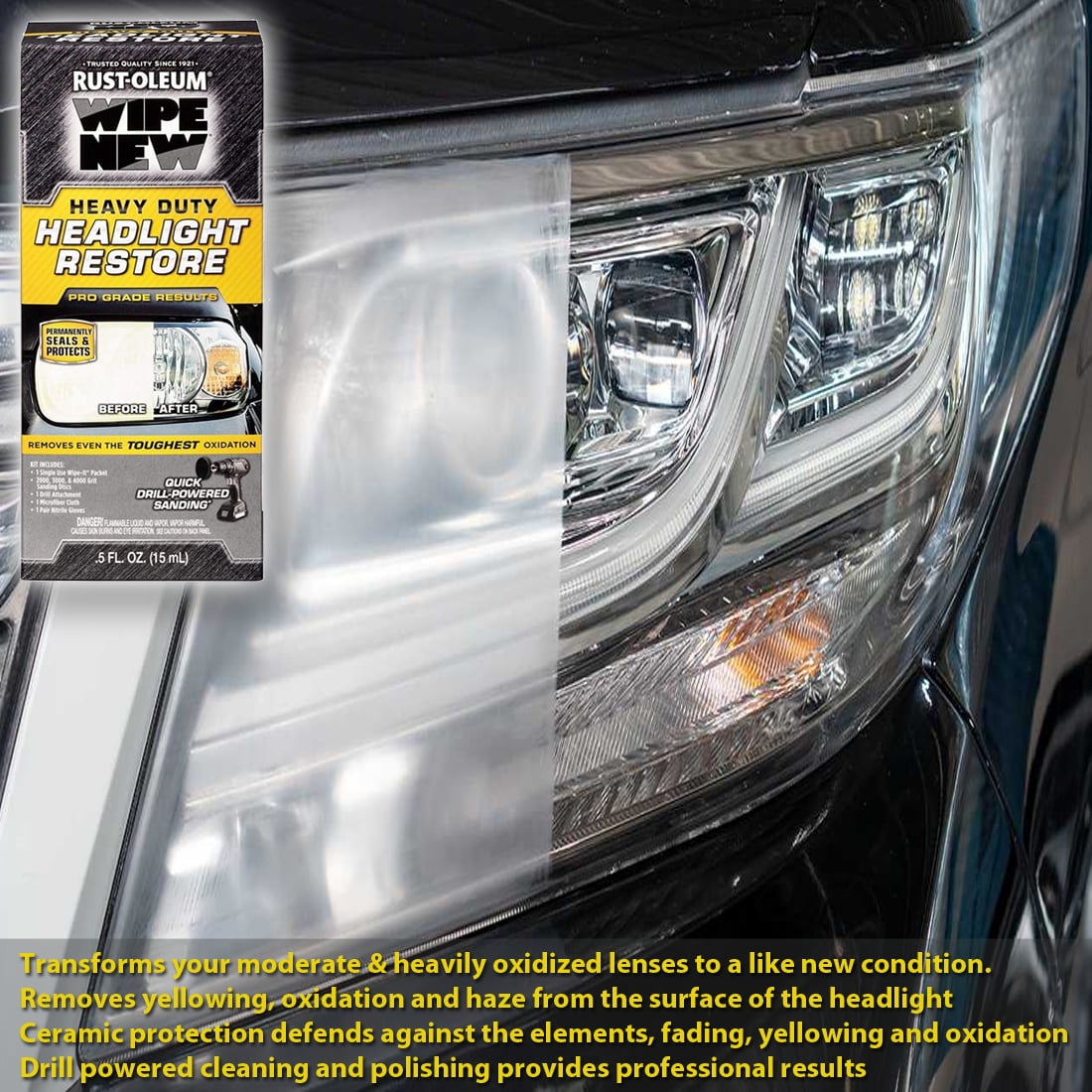 Wipe New Heavy Duty Headlight Restore