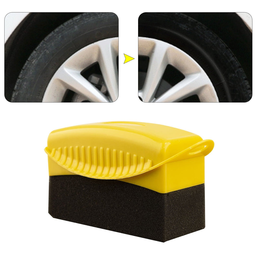 SPRING PARK Sponge Brush Quick Polish Waxing Sponge Polishing Car Tire Brush for Vehicle