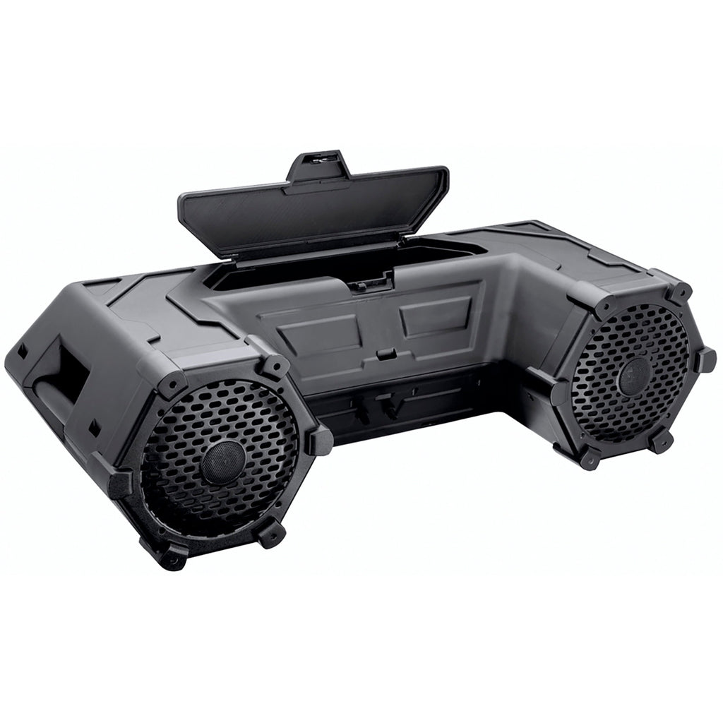 Planet Audio PATV85 ATV UTV Speaker System - 8 Inch Full Range Speakers, 1.5 Inch Tweeters, IPX5 Weatherproof, Bluetooth Audio, Built-in Amplifier, Built-in LED Lightbar, Hook Up To Stereo