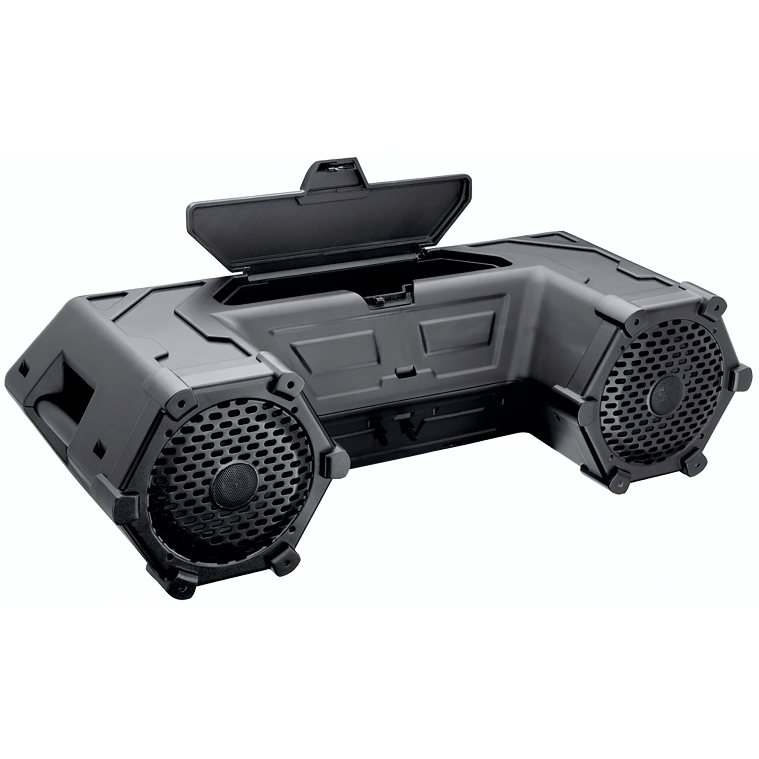 Planet Audio PATV85 ATV UTV Speaker System - 8 Inch Full Range Speakers, 1.5 Inch Tweeters, IPX5 Weatherproof, Bluetooth Audio, Built-in Amplifier, Built-in LED Lightbar, Hook Up To Stereo