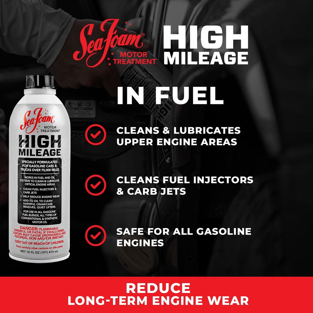 Sea Foam High Mileage Motor Treatment Additive, 16 oz