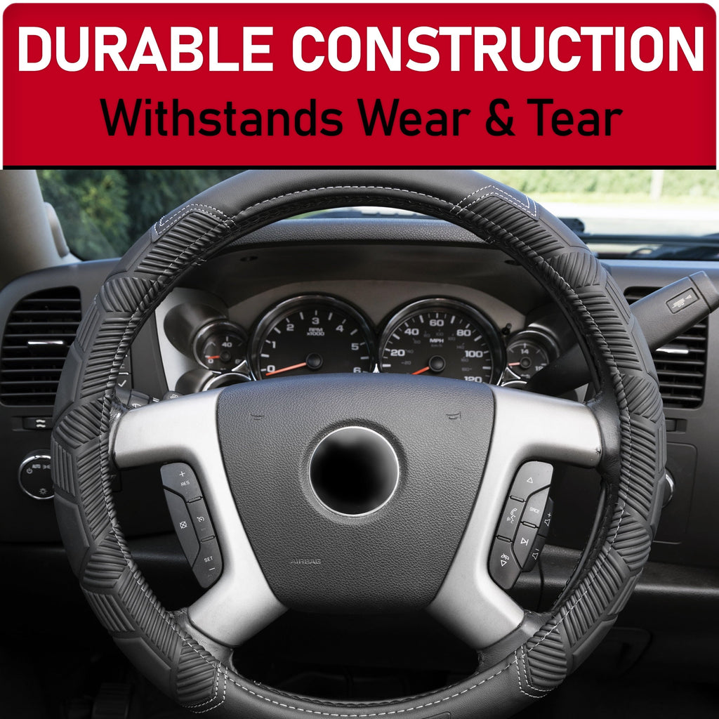 Genuine Dickies Heavy Duty Truck Steering Wheel Cover, Black