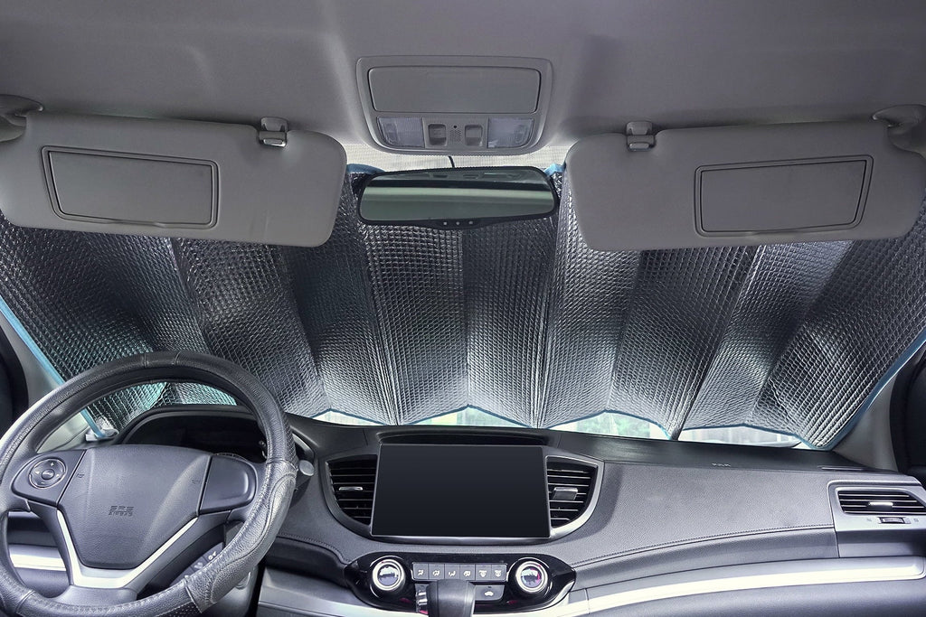 Auto Drive Windshield Floral Folding Sun Shade for Model of Sedan SUV Liftback Hatchback1 Pack, 63"x 28.5"