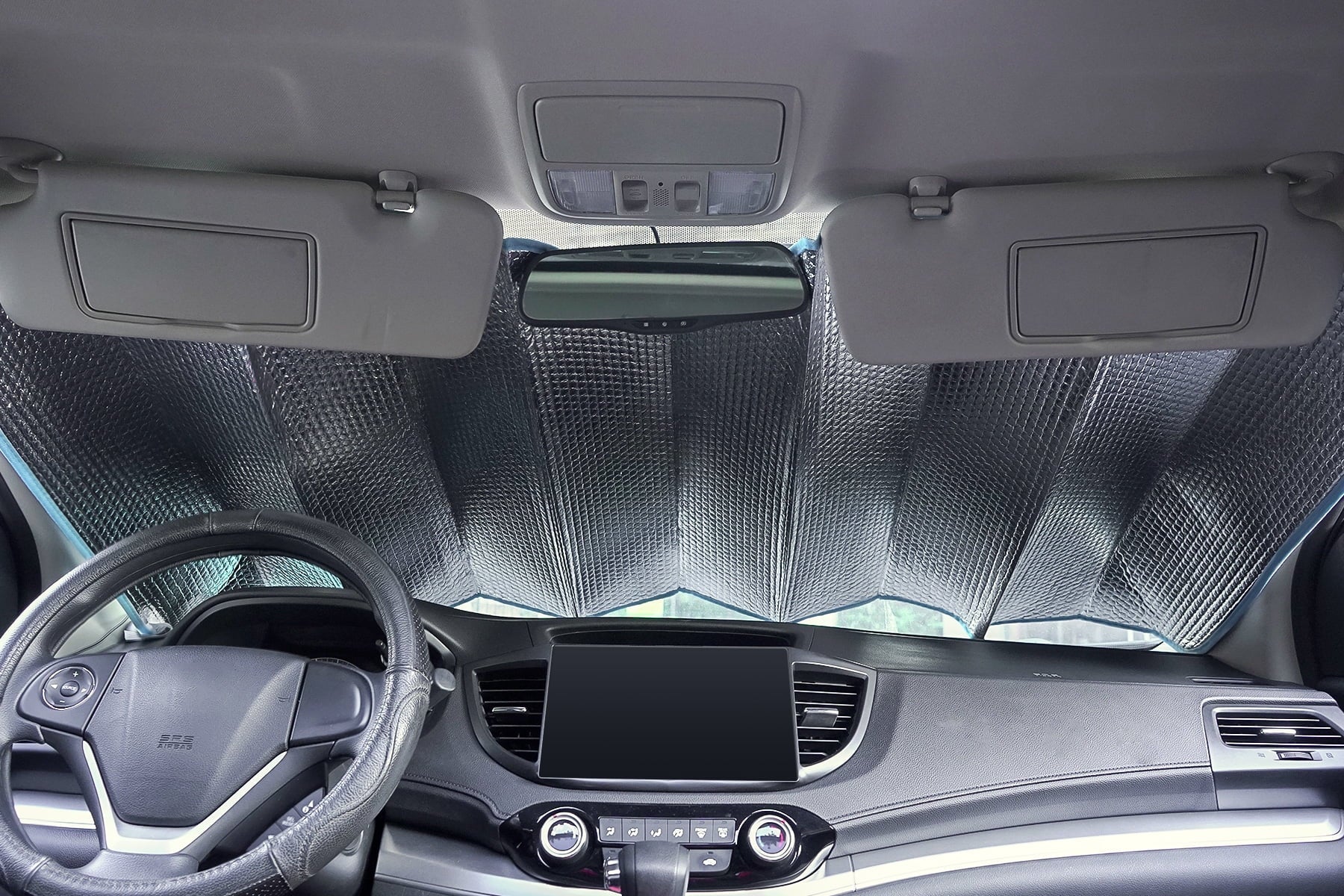 Auto Drive Windshield Floral Folding Sun Shade for Model of Sedan SUV Liftback Hatchback1 Pack, 63"x 28.5"