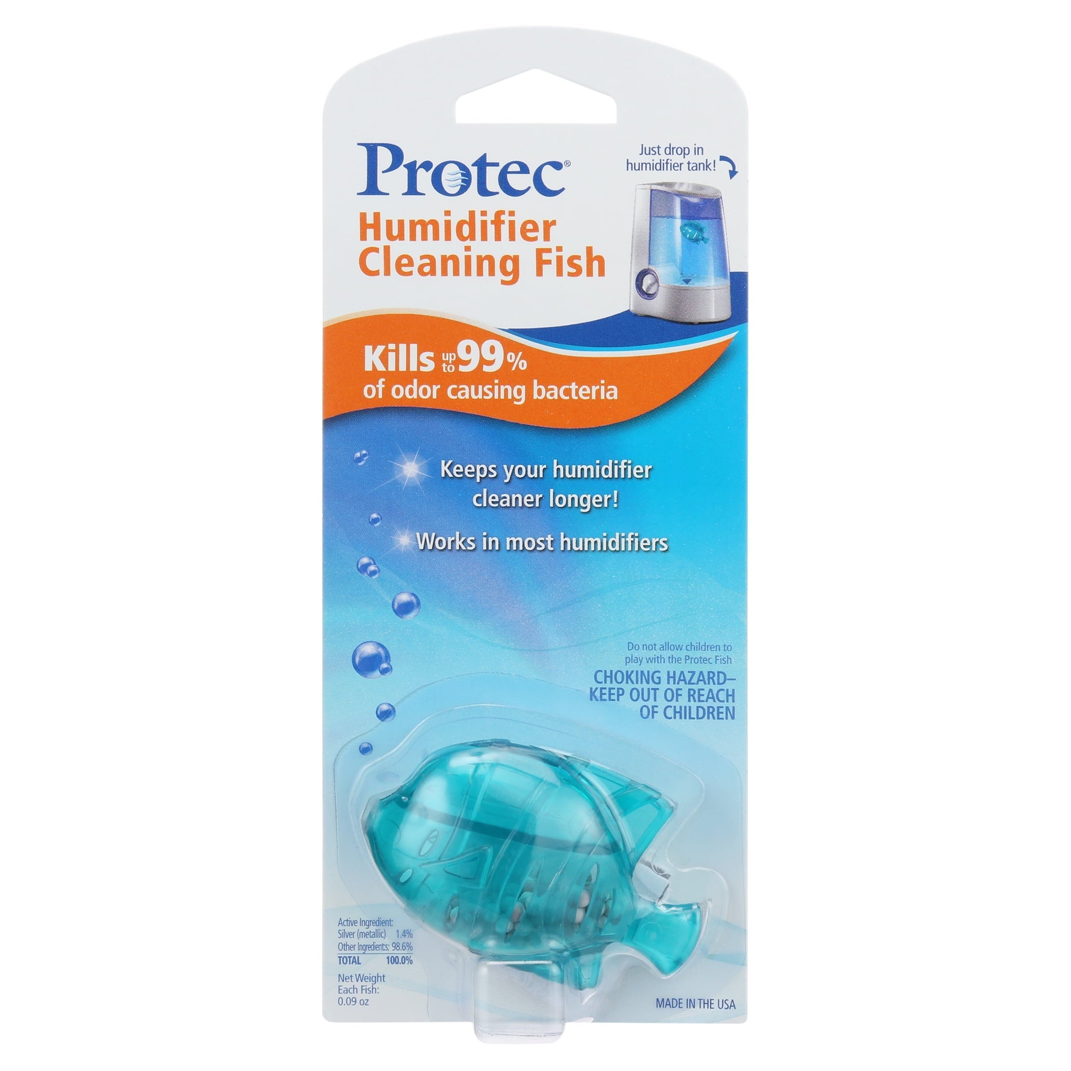 Protec Humidifier Tank Cleaning Fish, 200-600 sq ft, Color May Vary, PC1F