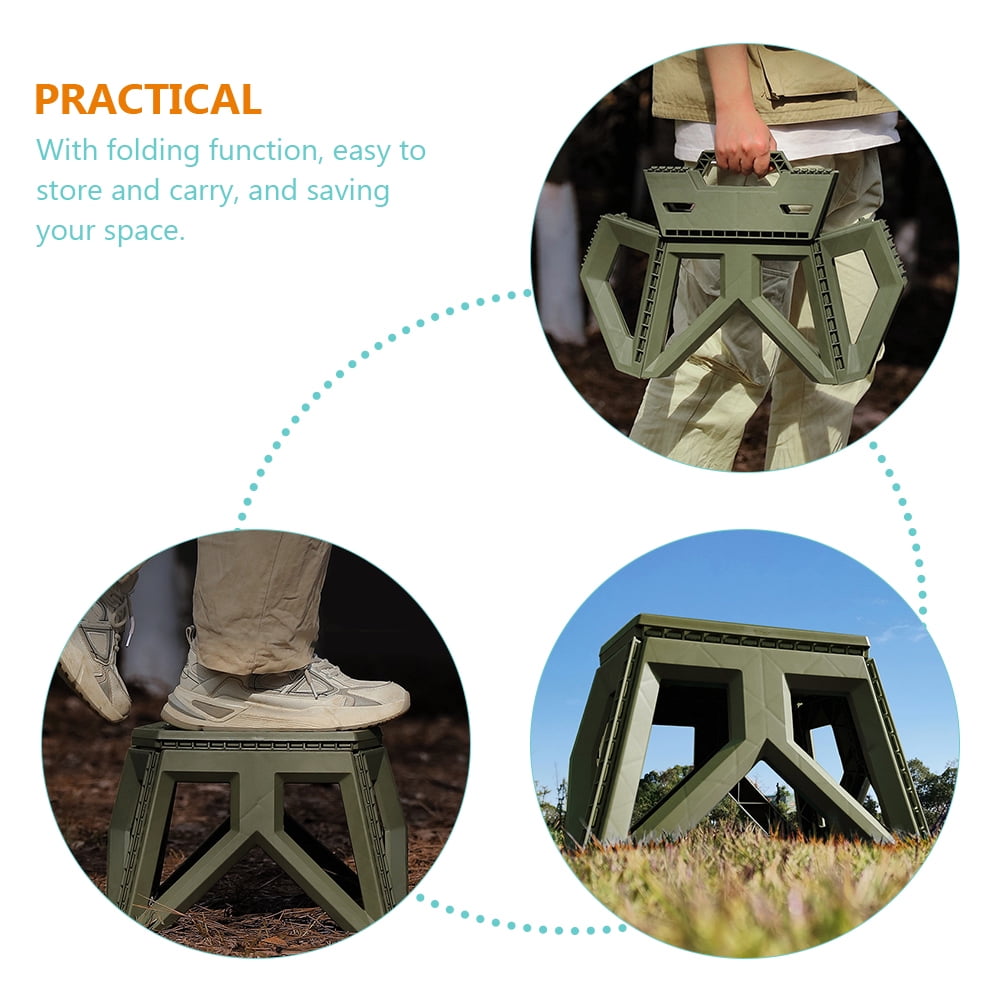 Stool Folding Chair Step Stools Camping Fishing Adults Portable Foldable Stepping Garden Outdoor Collapsible Travel Mini