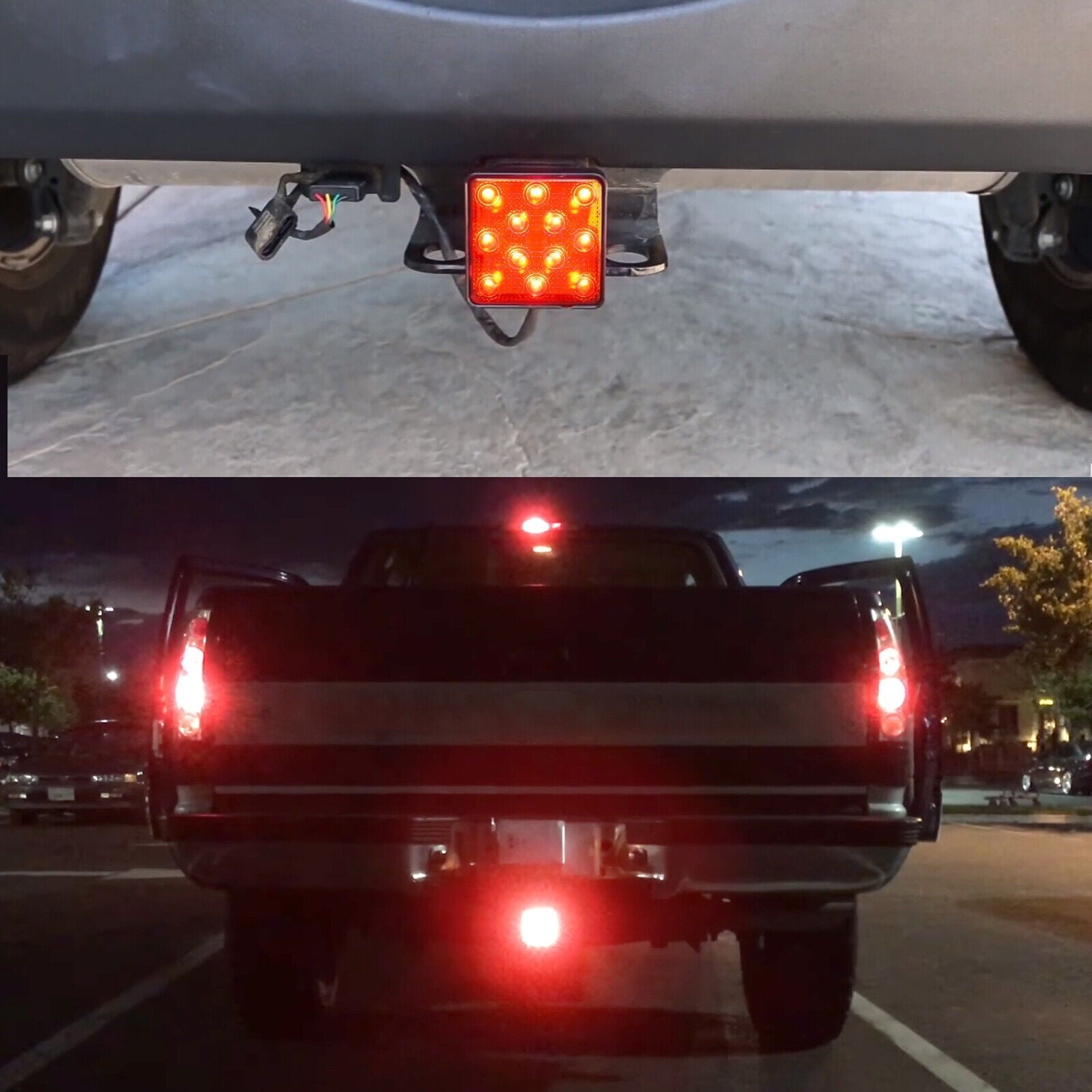 2" Cars Trailer Hitch Cover Light Led Brake Rear Stop Indicator Light Trailer Parts Red