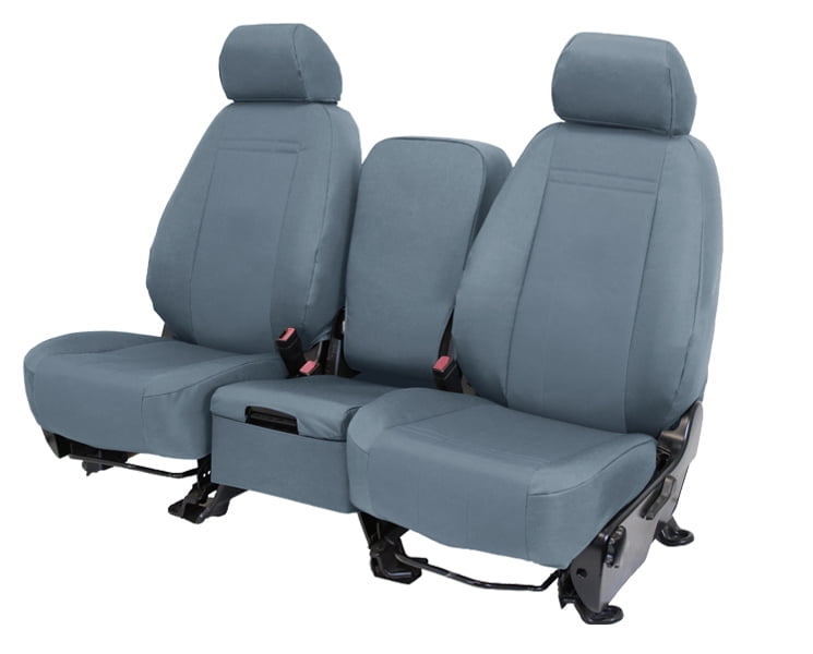 CalTrend Front 40/20/40 Split Bench Cordura Seat Covers for 2019-2023 Chevy/GMC Silverado|Sierra 1500-3500 - CV614-03CA Charcoal Insert and Trim