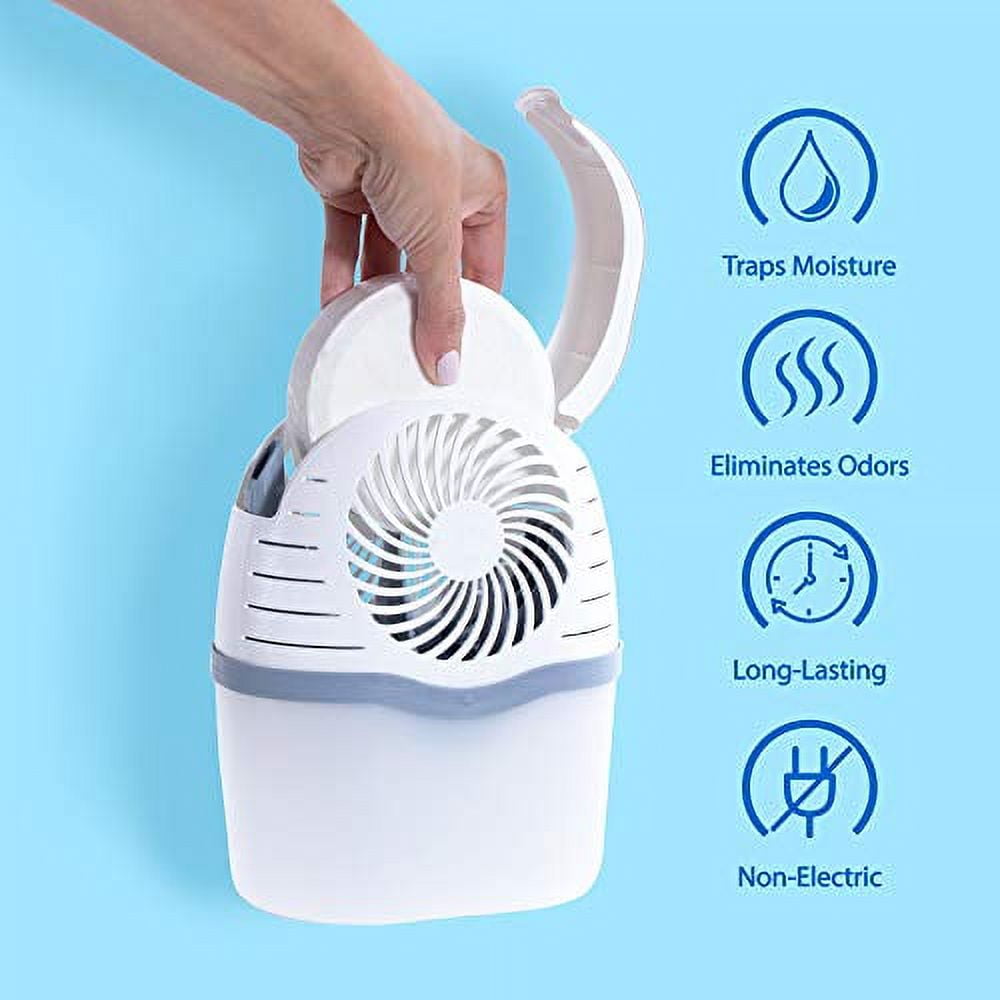 damprid dr drop container + 2 fs tabs-sioc moisture absorber, 2 count, white, 15 ounces