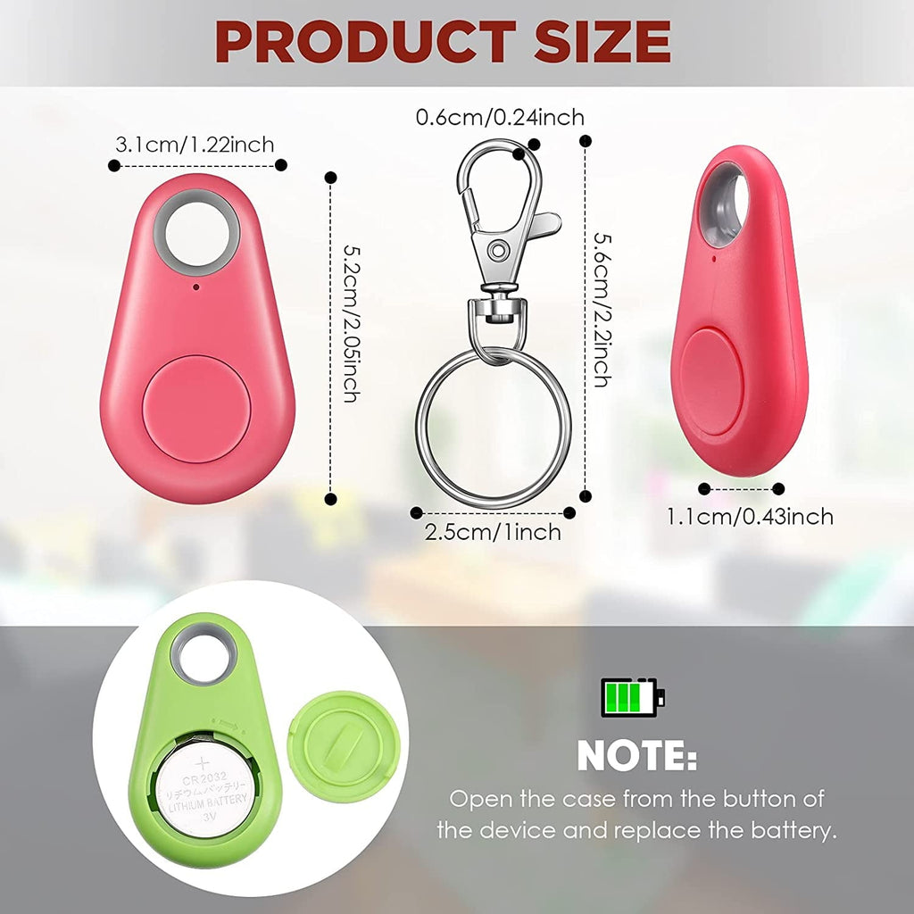 5 Pack Smart Key Finder Locator GPS Tracking Device for Kids Boys Girls Pets Cat Dog Keychain Wallet Luggage Anti-Lost Tag Alarm