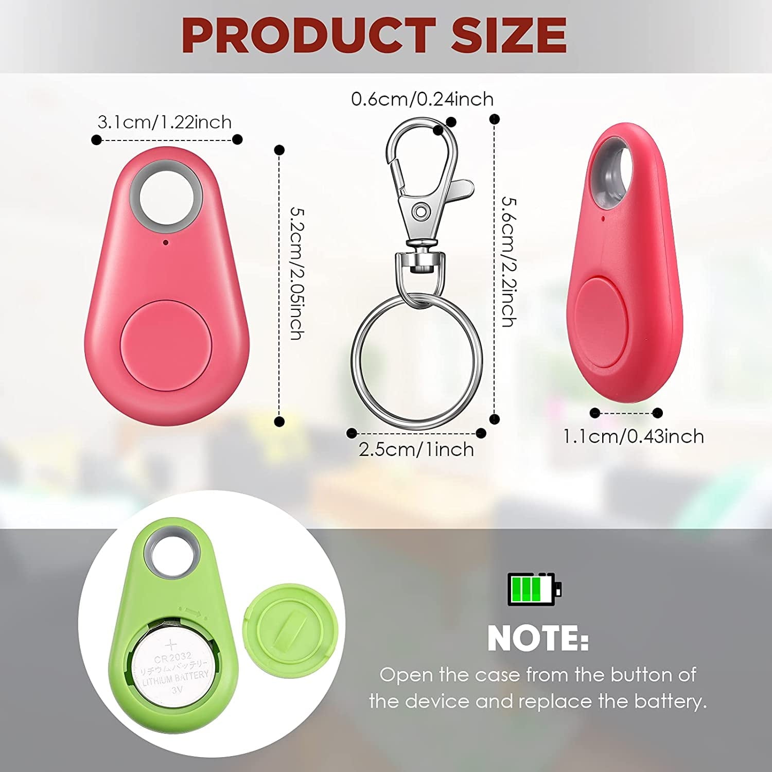5 Pack Smart Key Finder Locator GPS Tracking Device for Kids Boys Girls Pets Cat Dog Keychain Wallet Luggage Anti-Lost Tag Alarm