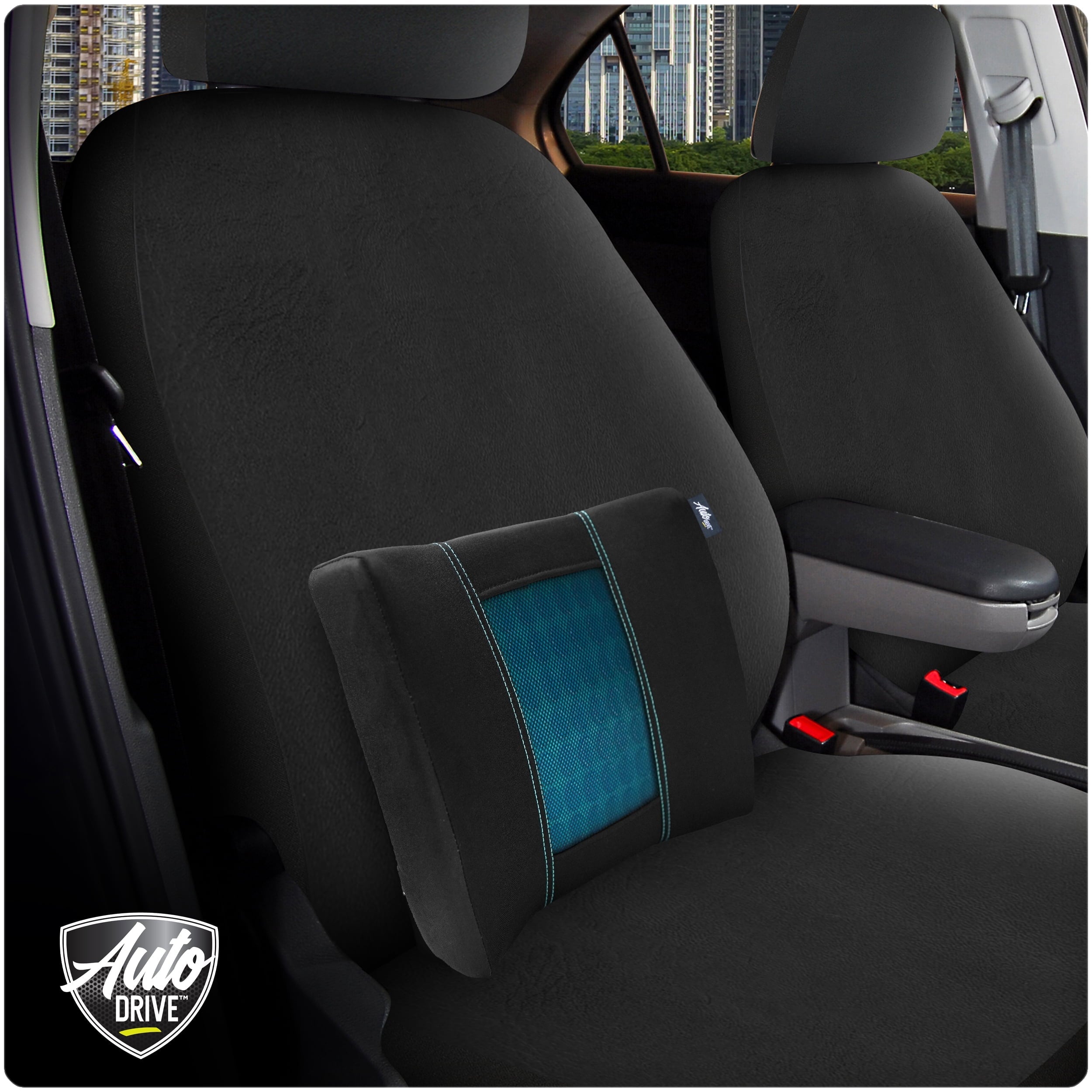 Auto Drive Gel and Memory Foam Lumbar Cushion Black, 40278WDI, 1.19 lbs