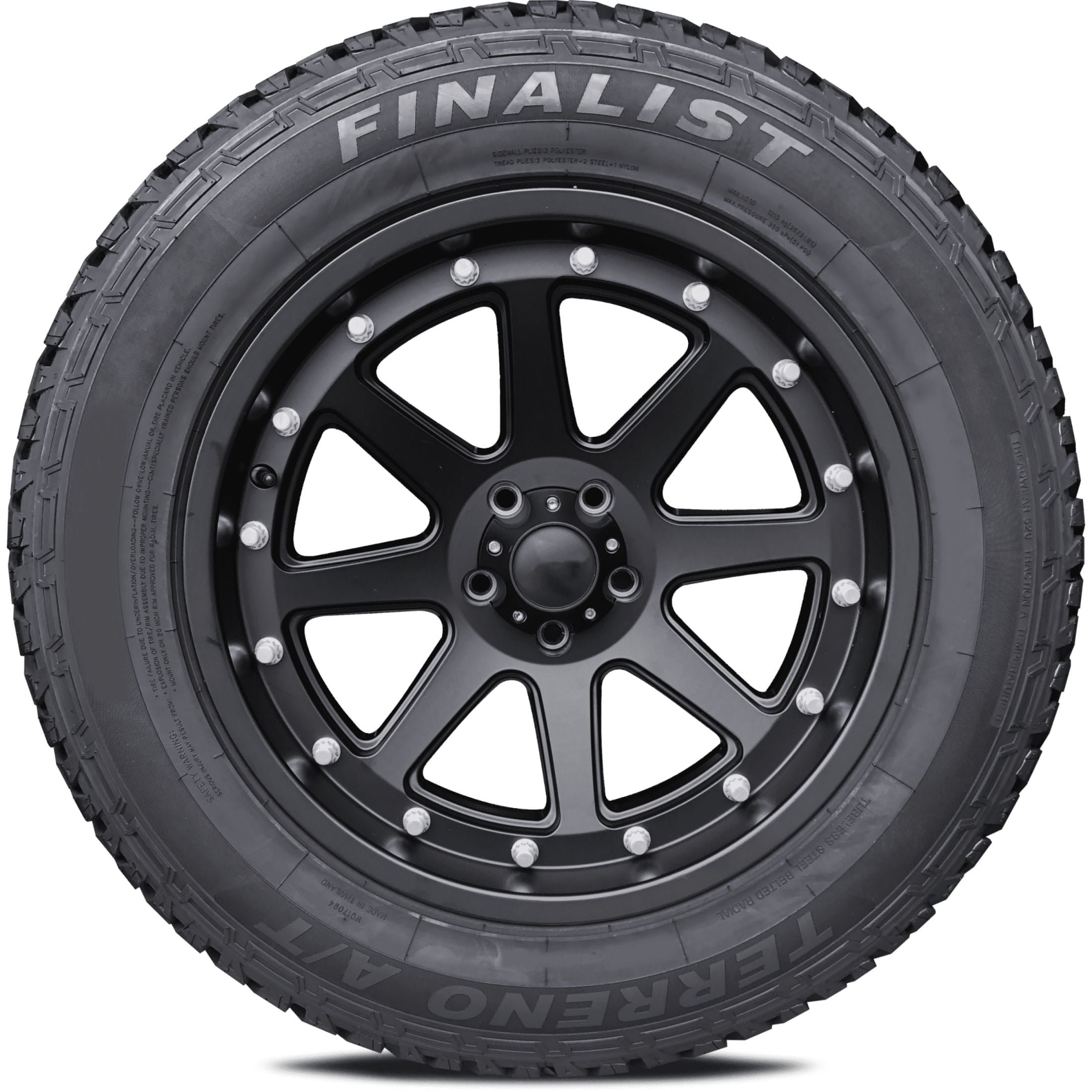 Finalist Terreno A/T LT225/75R16 10 Ply 115S Load Range E SUV Light Truck All Season All Terrain Tire 225/75/16 (Tire Only)