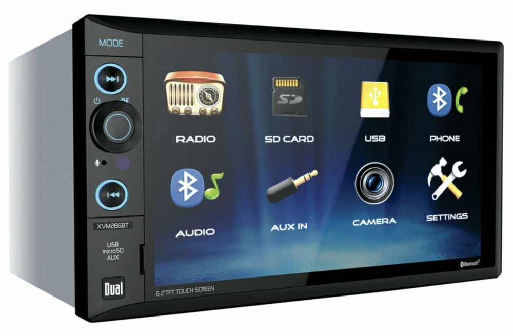 Dual Electronics 7" LED Touchscreen Mechless Digital Radio Multimedia Receiver with Bluetooth