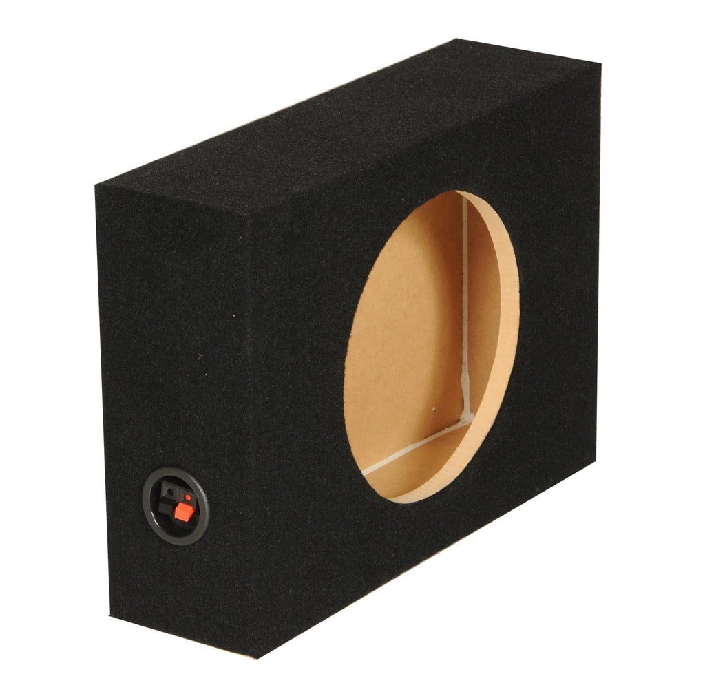 QPower Single 10 Inch Sub Box (2 Pack) and Pyle 1000 Watt Subwoofer (2 Pack)