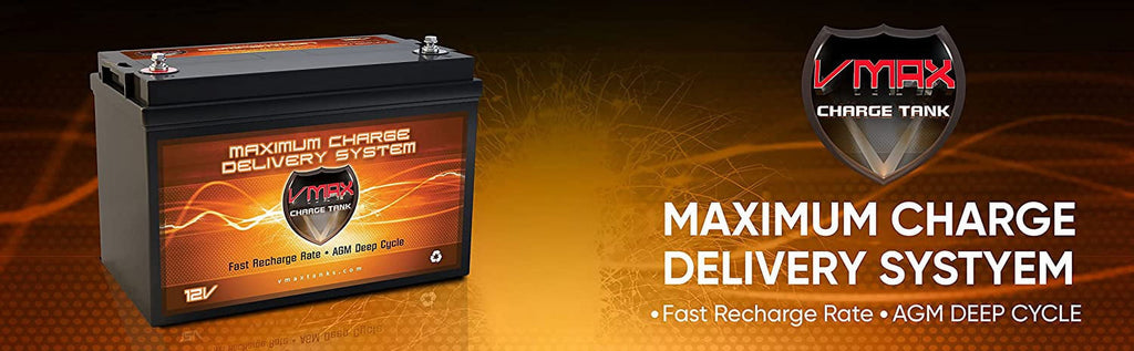 VMAX MR137-120 12V 120Ah AGM Deep Cycle Marine Battery for Minn Kota Terrova 55 12v 55lb Trolling Motor